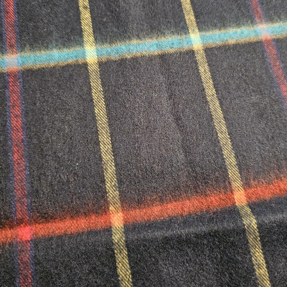 Givenchy Plaid Fringe Scarf